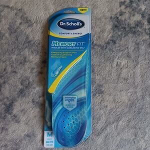 Dr. Scholl's MEMORY FIT Insoles W/ Massaging Gel 1 Pair Men's Size 8-14 NEW
